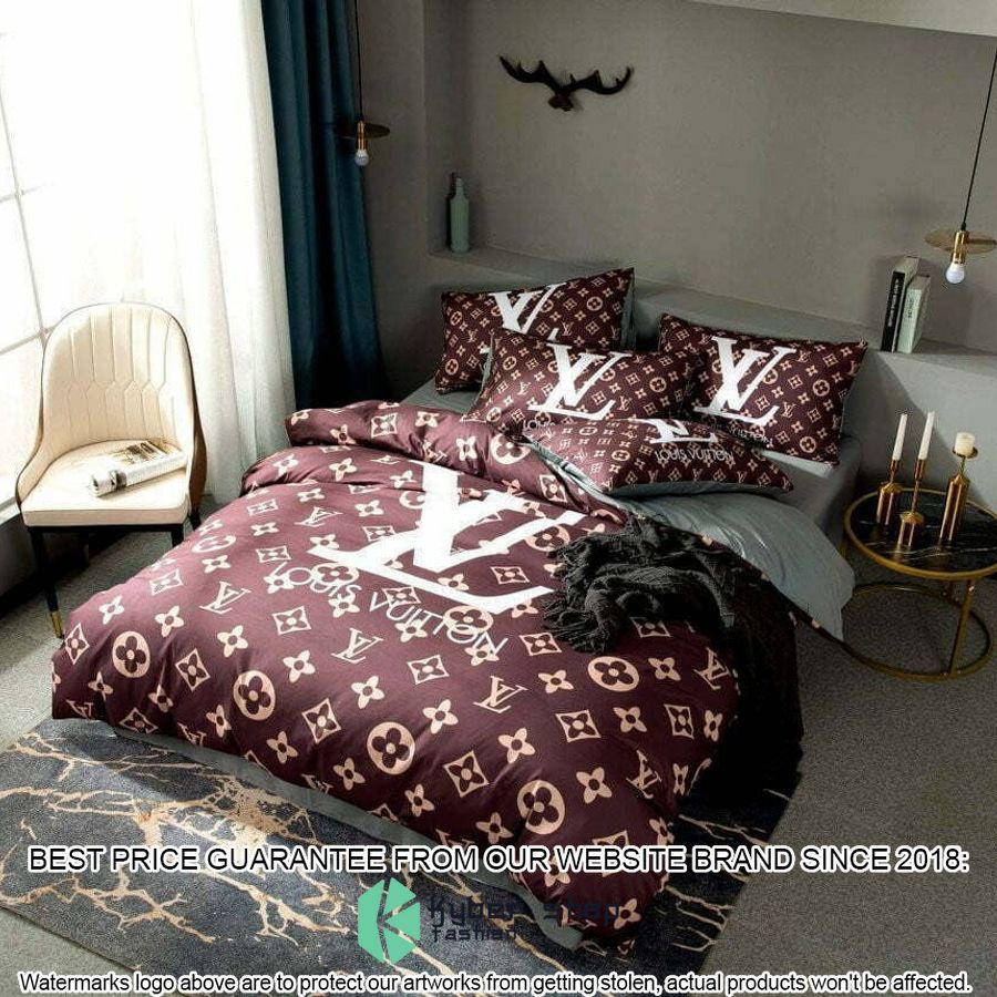 louis vuitton logo bed set 1 817