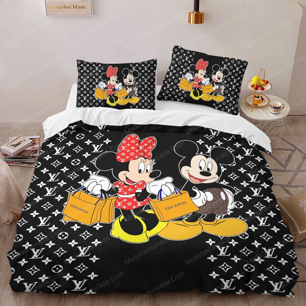 louis vuitton mickey mouse bedding sets