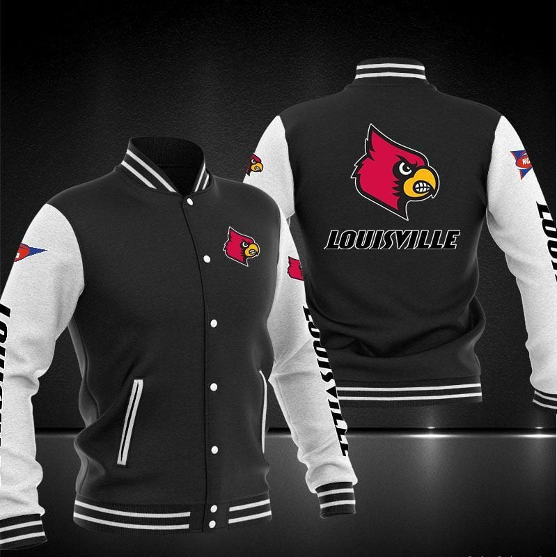 louisville cardinals logo ncaa baseball varsity jacket baseball jacket all over print l74x0