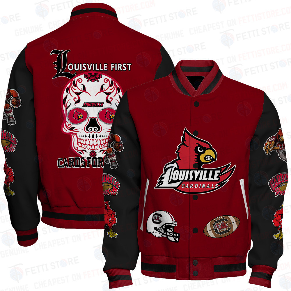 louisville cardinals ncaa football baseball varsity jacket baseball jacket all over print stm h1sb9