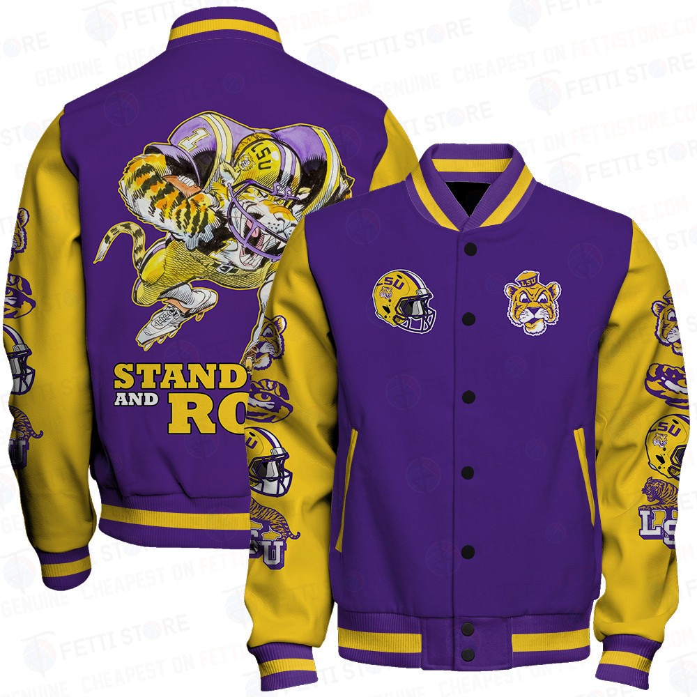 lsu tigers ncaa football baseball varsity jacket baseball jacket all over print stm o2qsc