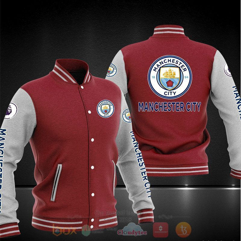 manchester city red grey baseball varsity jacket baseball jacket all over print x41hw