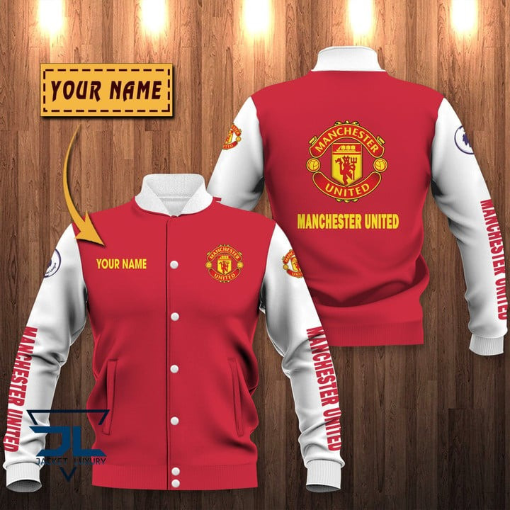 manchester united premier league baseball varsity jacket baseball jacket all over print pjuyh