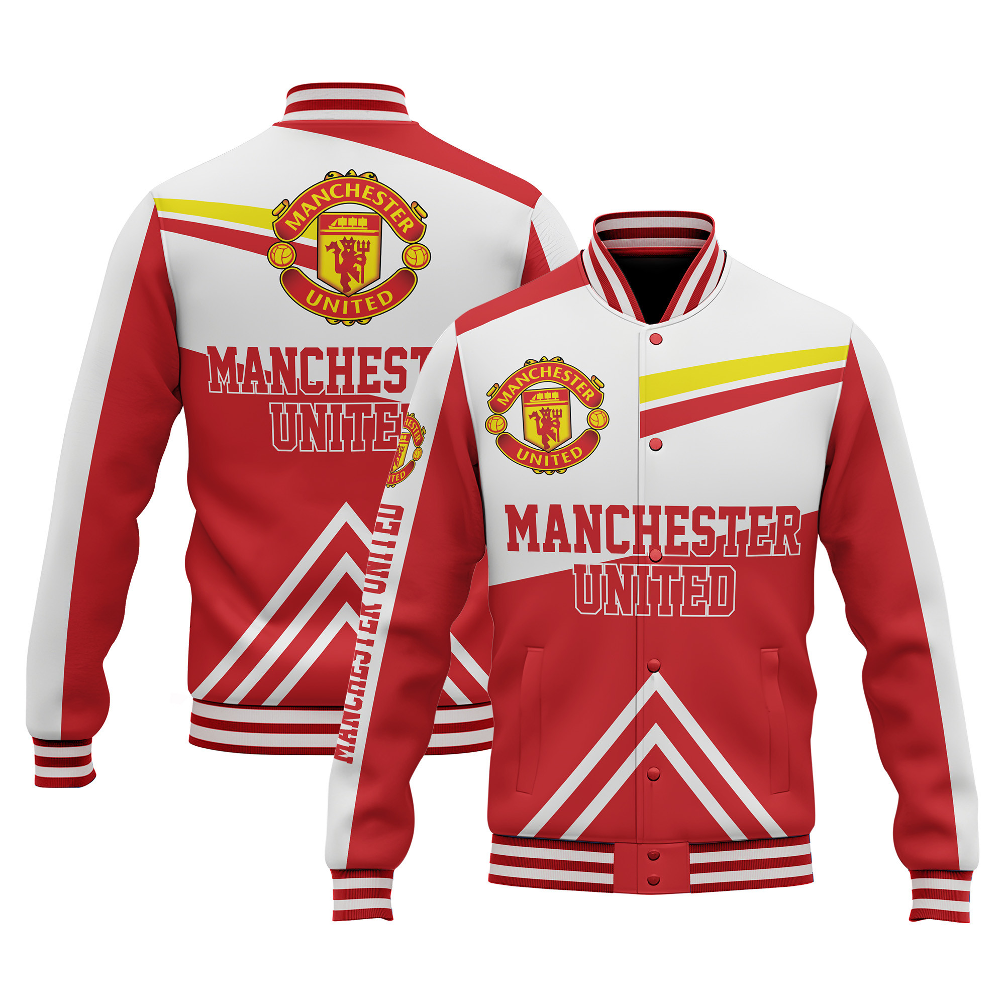 manchester united special design 3d unisex baseball varsity jacket baseball jacket all over print oz3zx