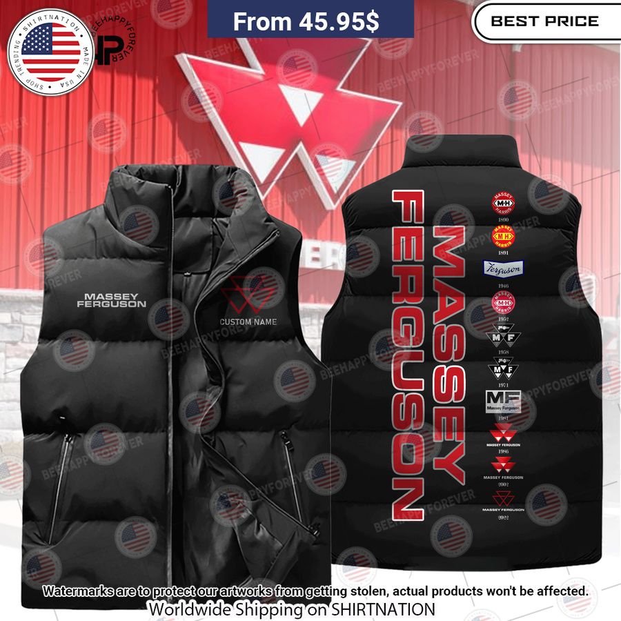 massey ferguson custom sleeveless down jacket 1 777