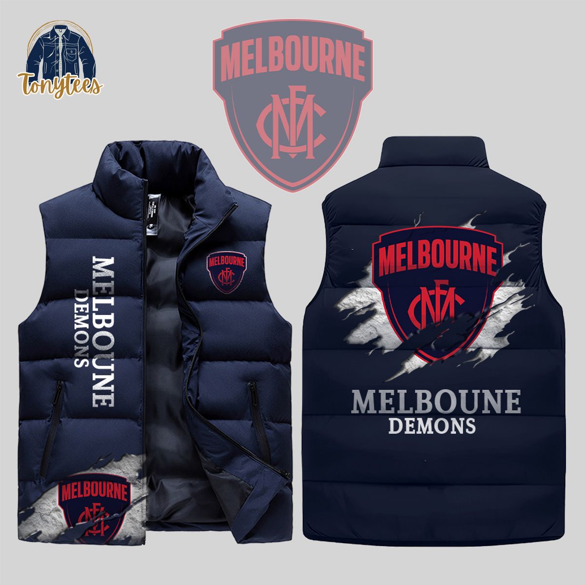 melbourne football club demons afl sleeveless jacket 1 a4h0r