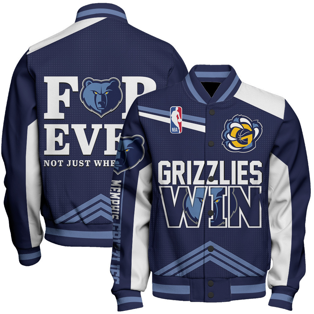 memphis grizzlies nba baseball varsity jacket baseball jacket all over print stm v15 g1f8f