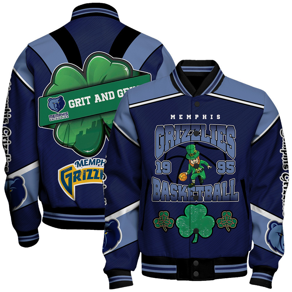 memphis grizzlies nba baseball varsity jacket baseball jacket all over print stm v20 rdobg