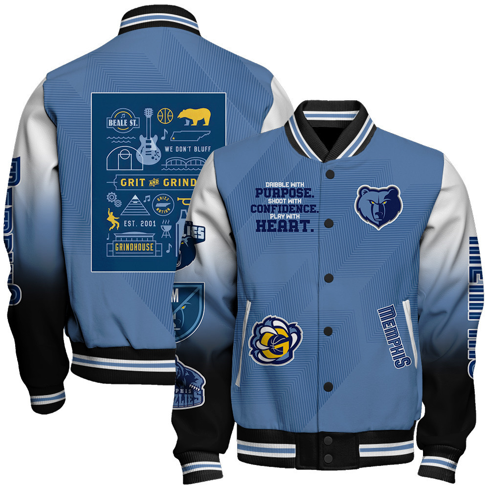 memphis grizzlies nba baseball varsity jacket baseball jacket all over print stm v4 jwtra