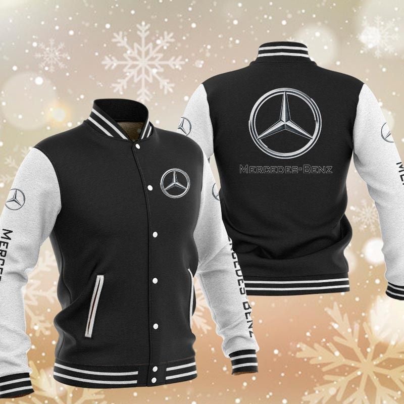 mercedes benz brand logo baseball varsity jacket baseball jacket all over print 9bcyv