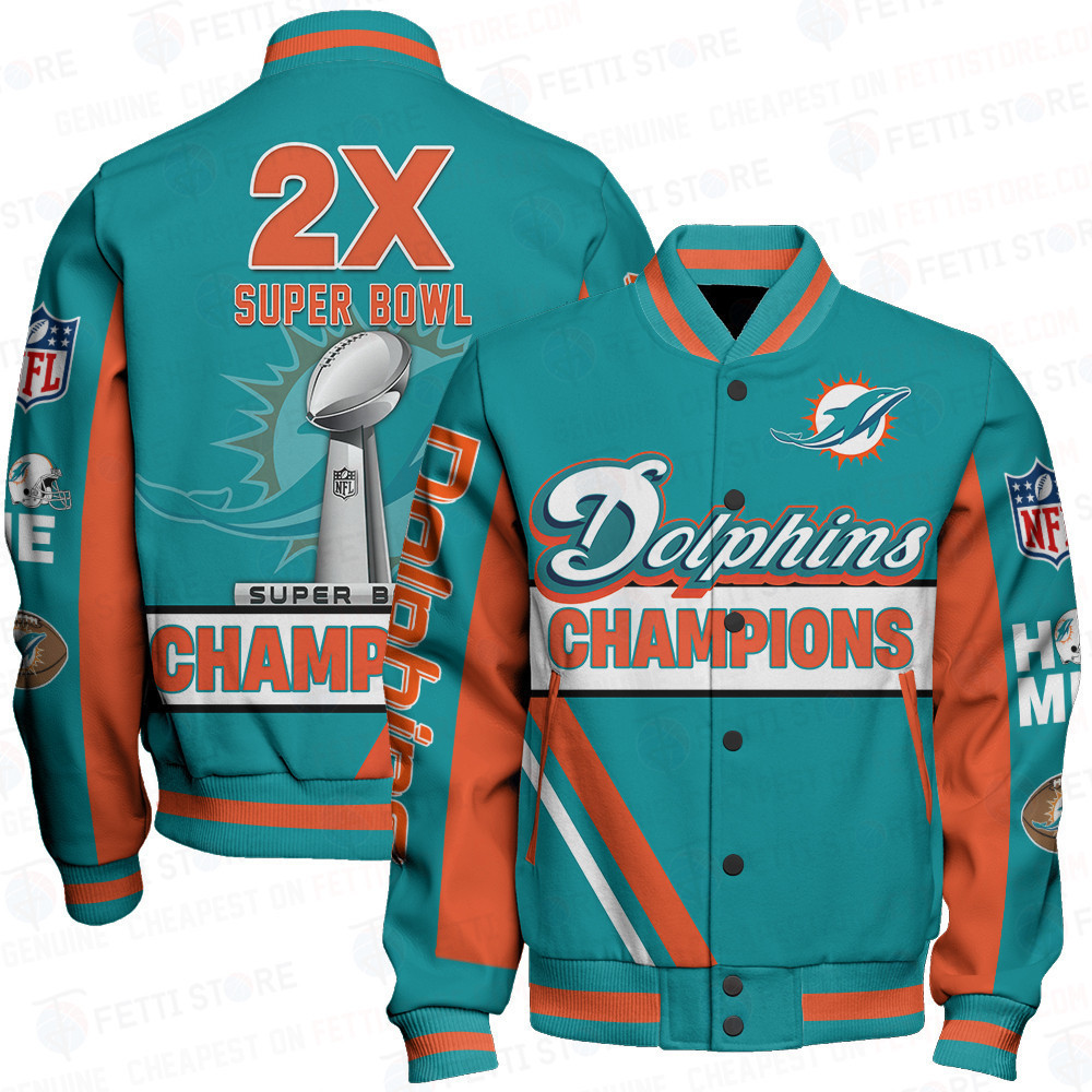 miami dolphins 2x super bowl champions design baseball varsity jacket baseball jacket all over print wprhr