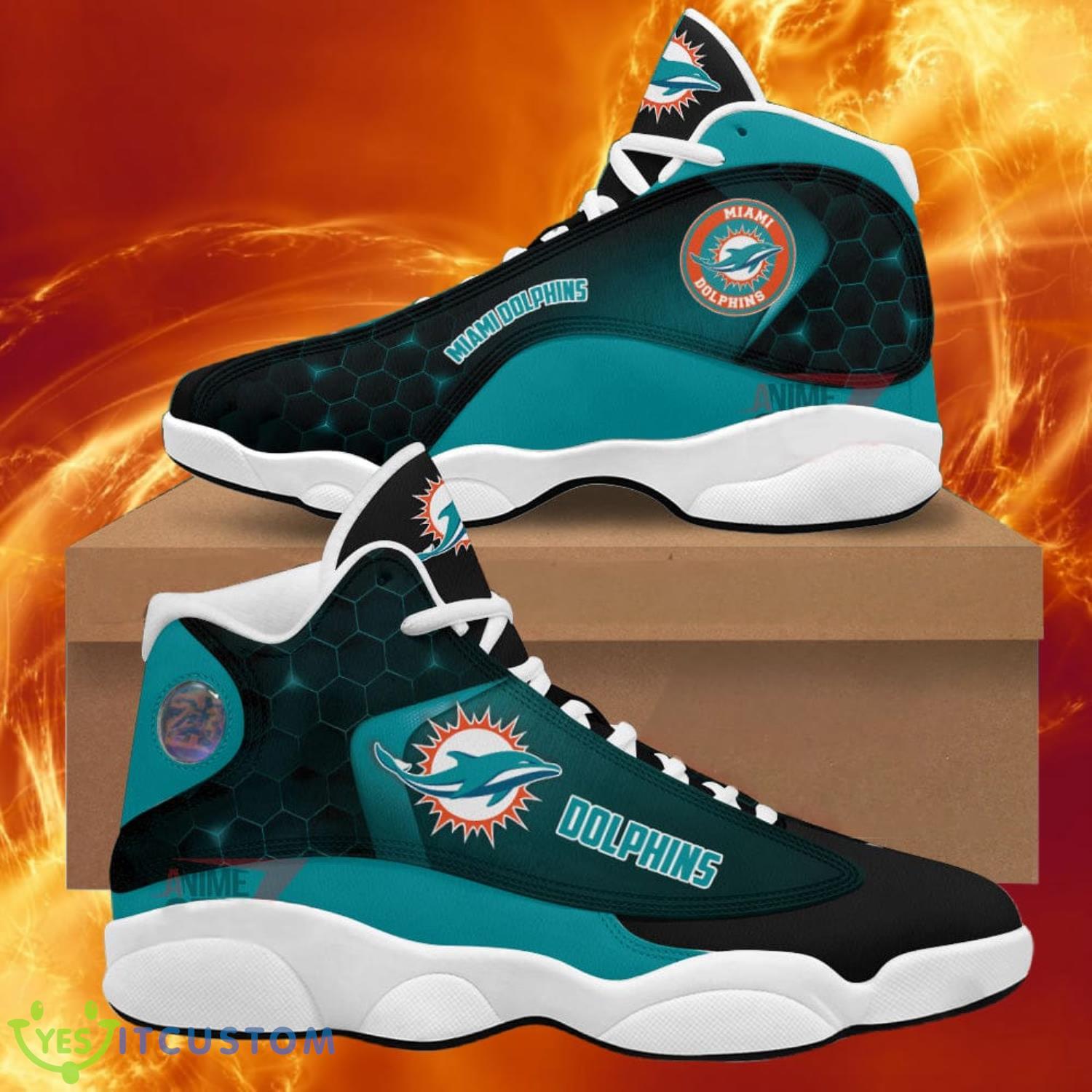 miami dolphins air jordan 13 sneakers nfl custom sport shoes