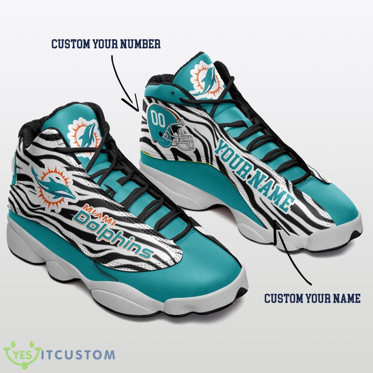 miami dolphins custom name air jordan 13 sneakers best gift for men and women