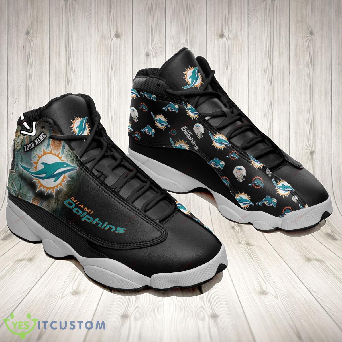 miami dolphins football team air jordan 13 custom name sneakers best gift for fans