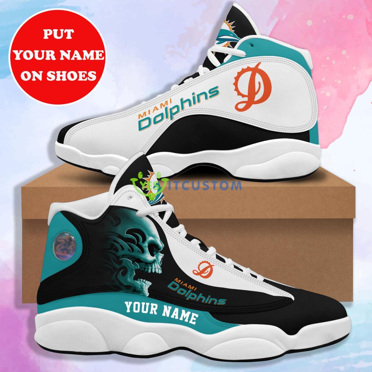 miami dolphins football team best custom name air jordan 13 sneaker