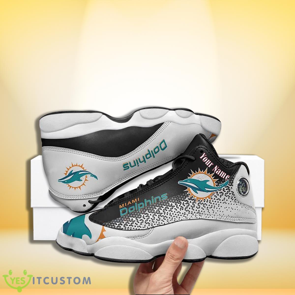 miami dolphins football team custom name air jordan 13 sneakers for fans