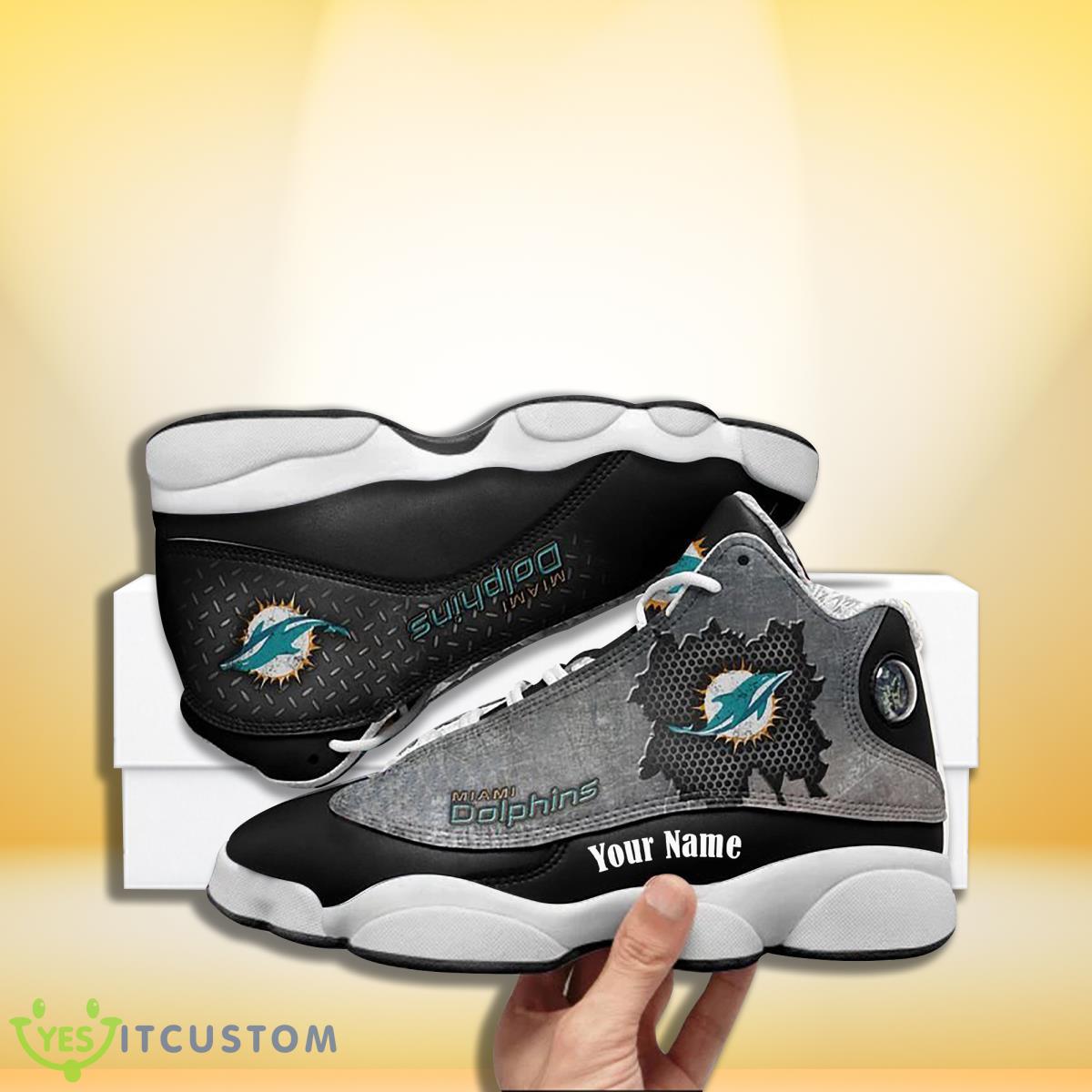 miami dolphins football team custom name air jordan 13 sneakers gift for fans