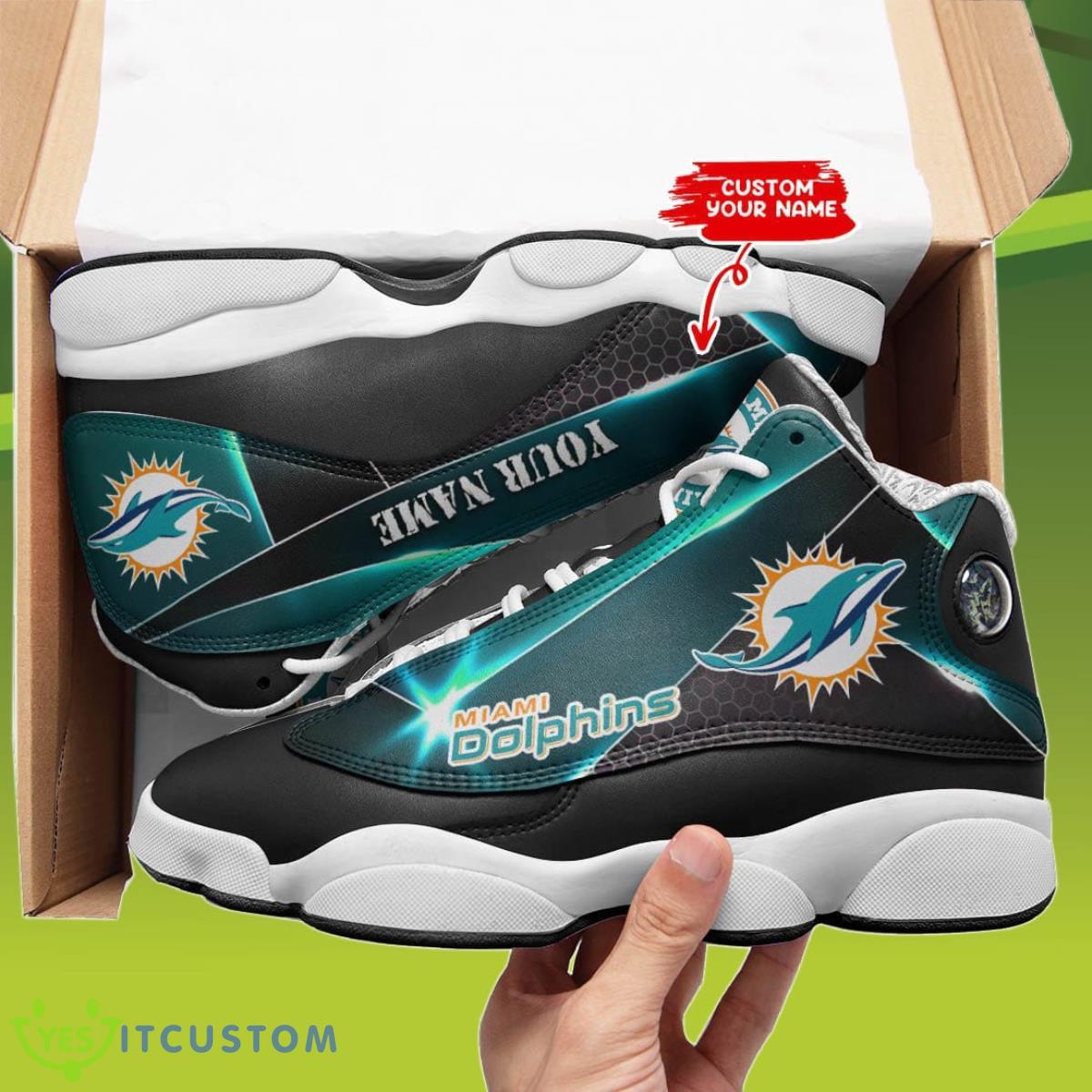 miami dolphins jordan 13 sneakers custom name best gift for men and women