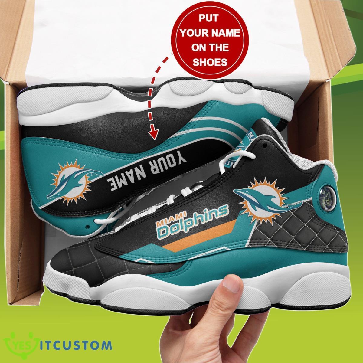 miami dolphins jordan 13 sneakers custom name special gift for men and women