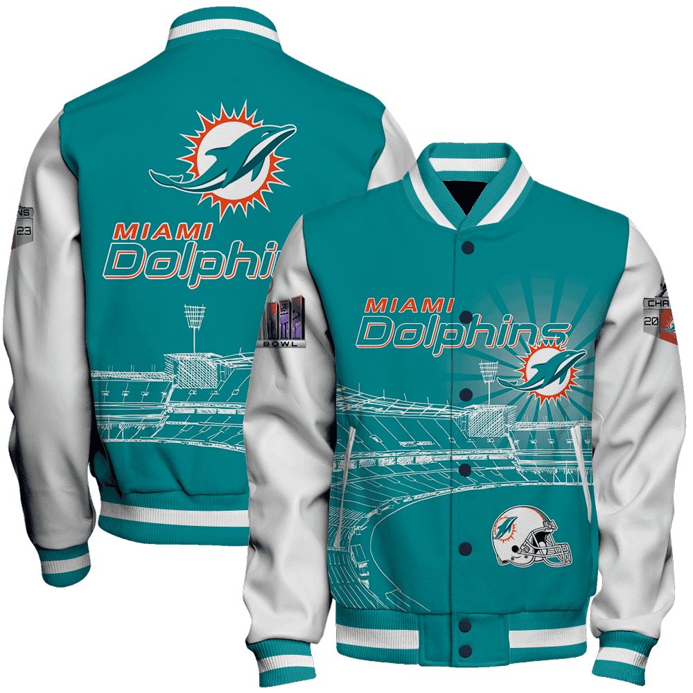 miami dolphins nfl 2023 nfl baseball varsity jacket baseball jacket all over print abpze