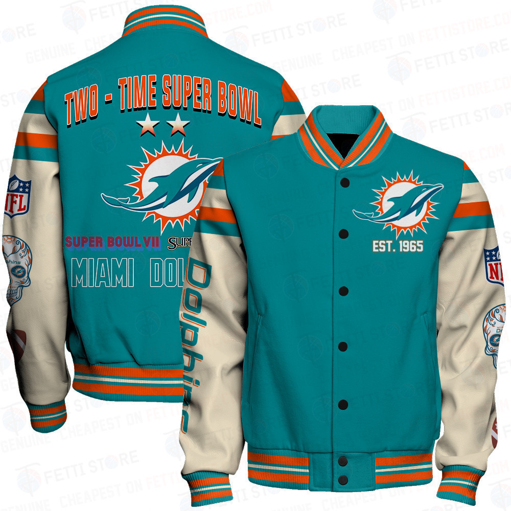 miami dolphins nfl baseball varsity jacket baseball jacket all over print sfat v2 3oujp