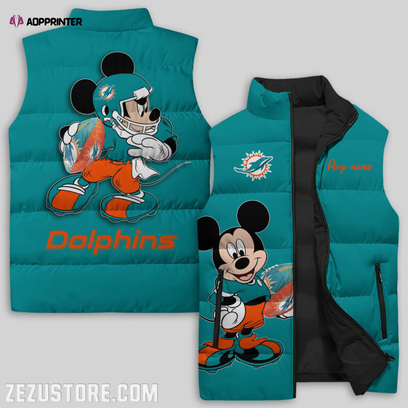 miami dolphins nfl sleeveless puffer jacket custom for fans gifts 6