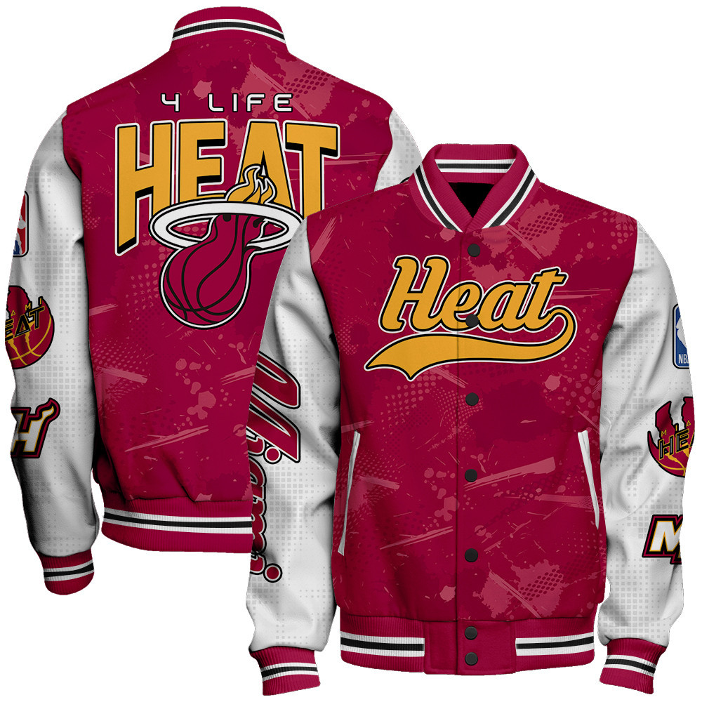 miami heat 4 life team logo nba 2024 baseball varsity jacket baseball jacket all over print sfat v17 jrcv4