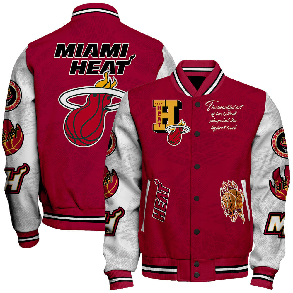 miami heat baseball varsity jacket baseball jacket all over print wf 5aktm