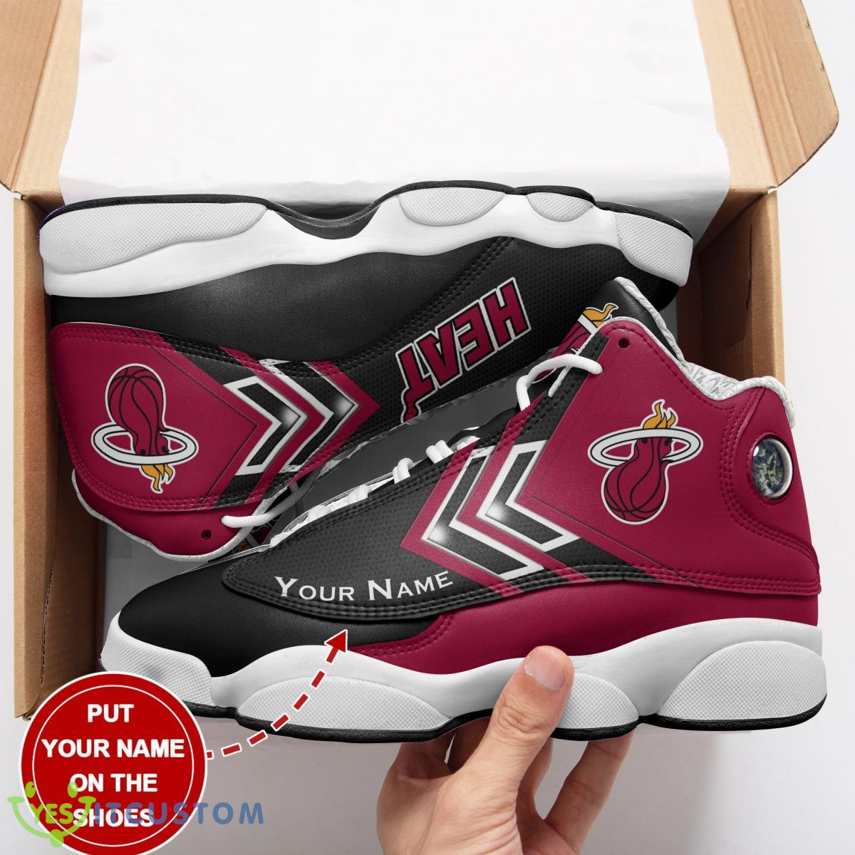 miami heat jordan 13 sneakers custom name impressive gift for men and women