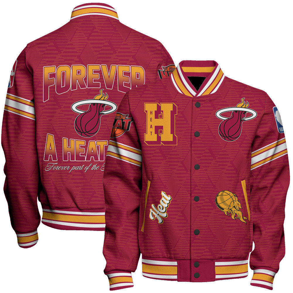 miami heat nba baseball varsity jacket baseball jacket all over print sfat v19 jzbwp