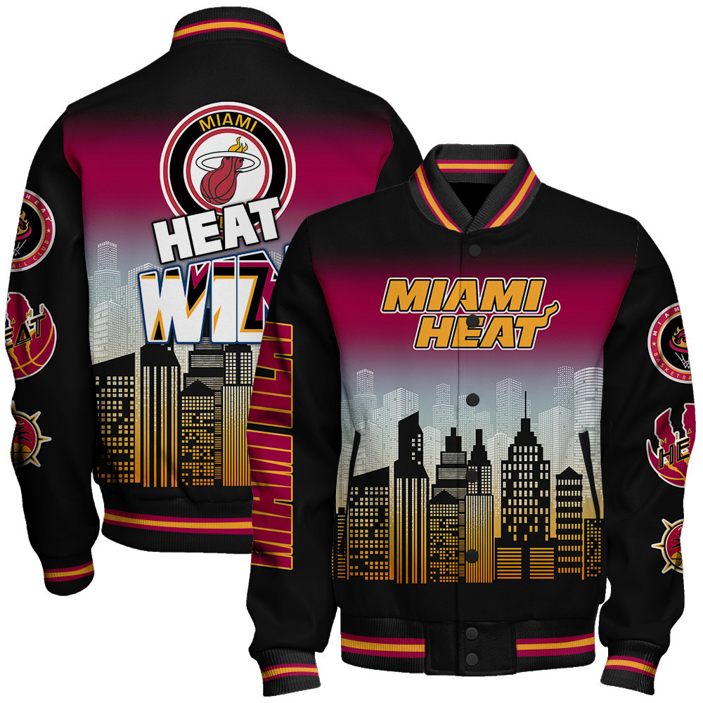 miami heat nba baseball varsity jacket baseball jacket all over print stm v16 yslxe