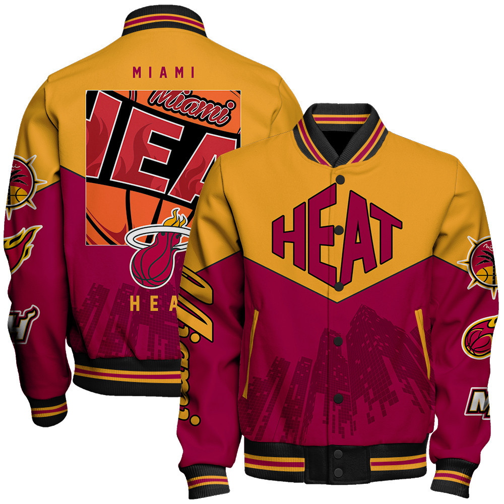 miami heat nba baseball varsity jacket baseball jacket all over print stm v17 dejkq