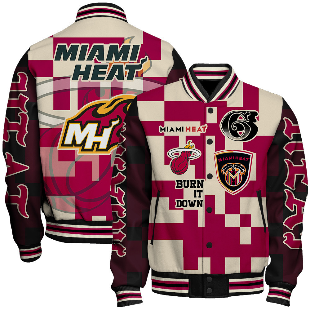 miami heat nba baseball varsity jacket baseball jacket all over print stm v22 1ak5g