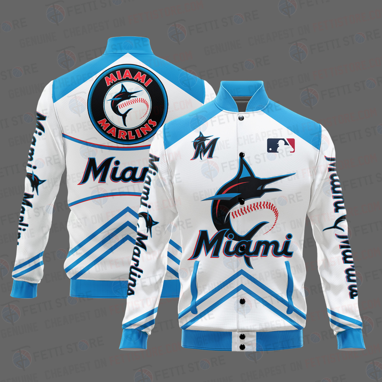 miami marlins mlb baseball varsity jacket baseball jacket all over print v4 jhy1u