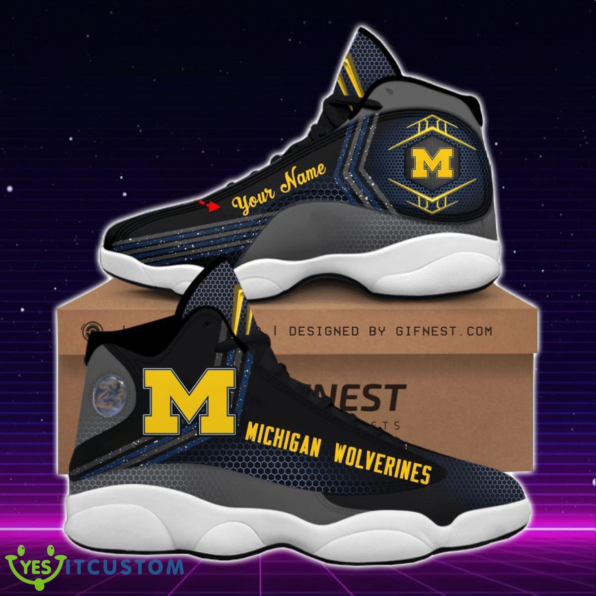 michigan wolverines jordan 13 sneakers custom name style gift for men and women