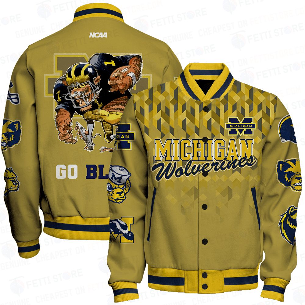 michigan wolverines ncaa division football baseball varsity jacket baseball jacket all over print stm v2 jcpa6