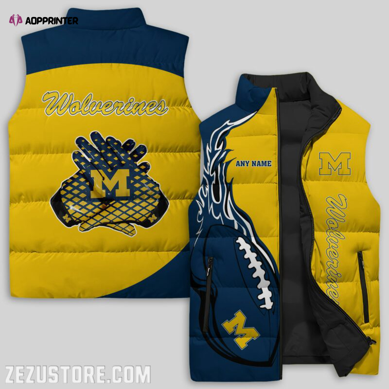 michigan wolverines ncaa sleeveless puffer jacket custom for fans gifts 6