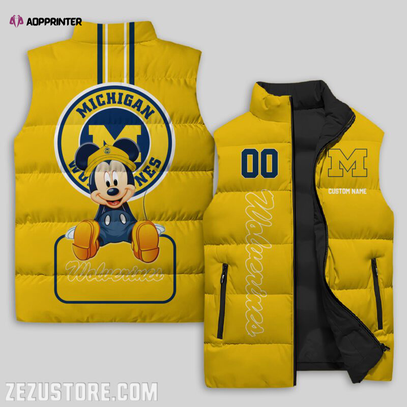 michigan wolverines ncaa sleeveless puffer jacket custom for fans gifts 9