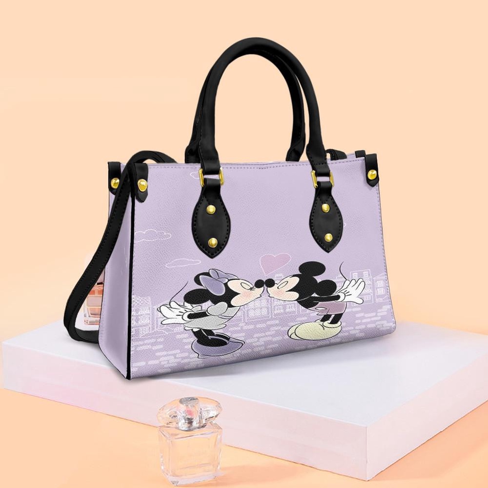 mickey and minnie cute kiss gift lover fashion lady handbag u67sd