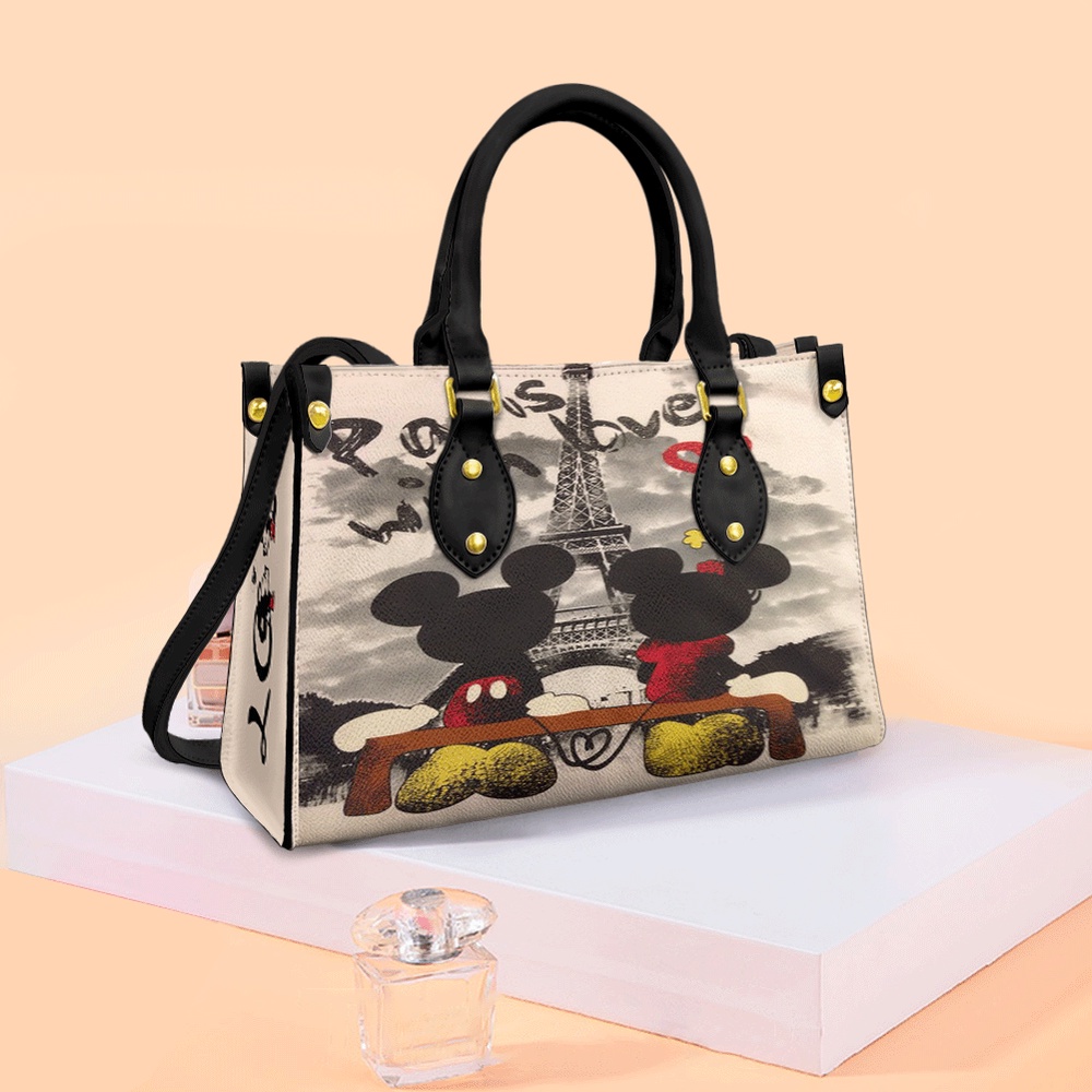 mickey and minnie mouse paris with love gift lover fashion lady handbag 7bvwi