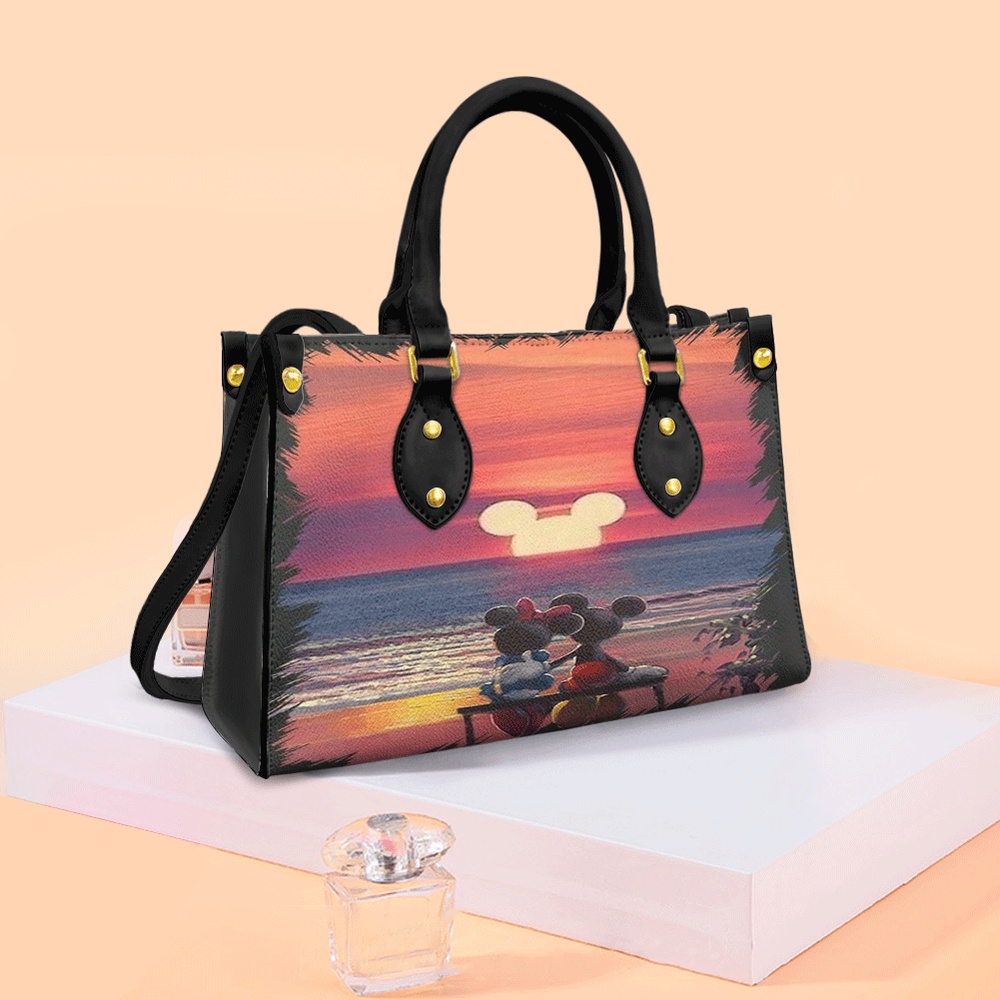 mickey couple kiss love beach cartoon disney gift lady handbag 9qp6v