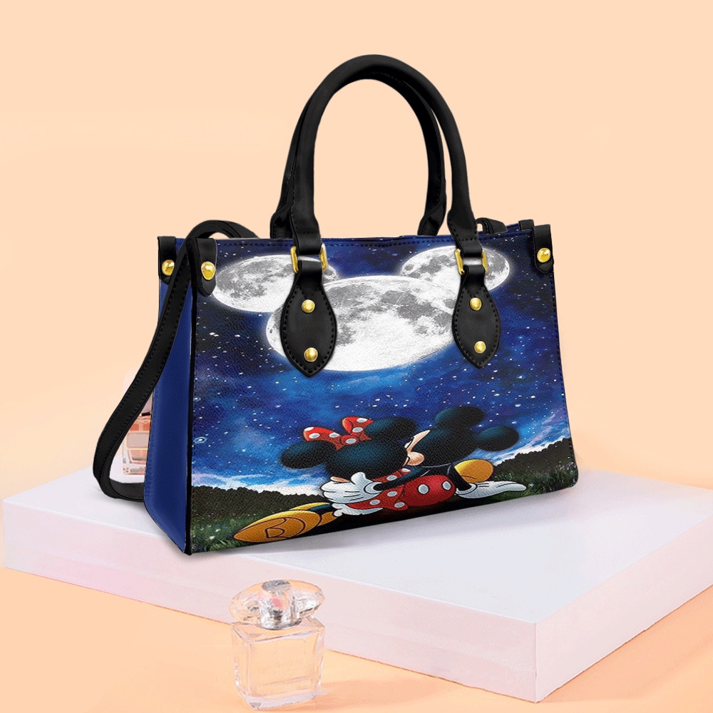 mickey couple kiss love cartoon disney fashion lady handbag elg1i