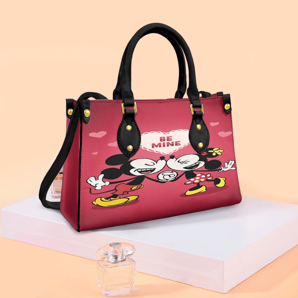 mickey couple kiss love cartoon disney gift fashion lady handbag m1bi2