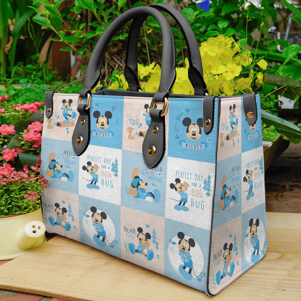 mickey mouse disney fashion lady handbag h9svd