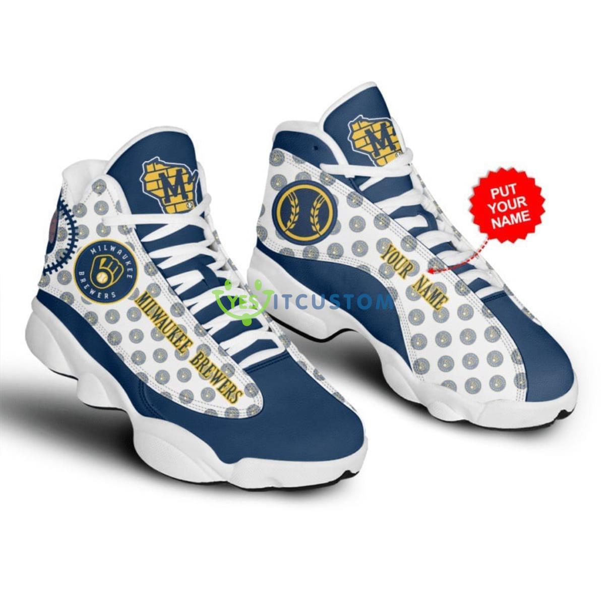 milwaukee brewers football team personalized air jordan 13