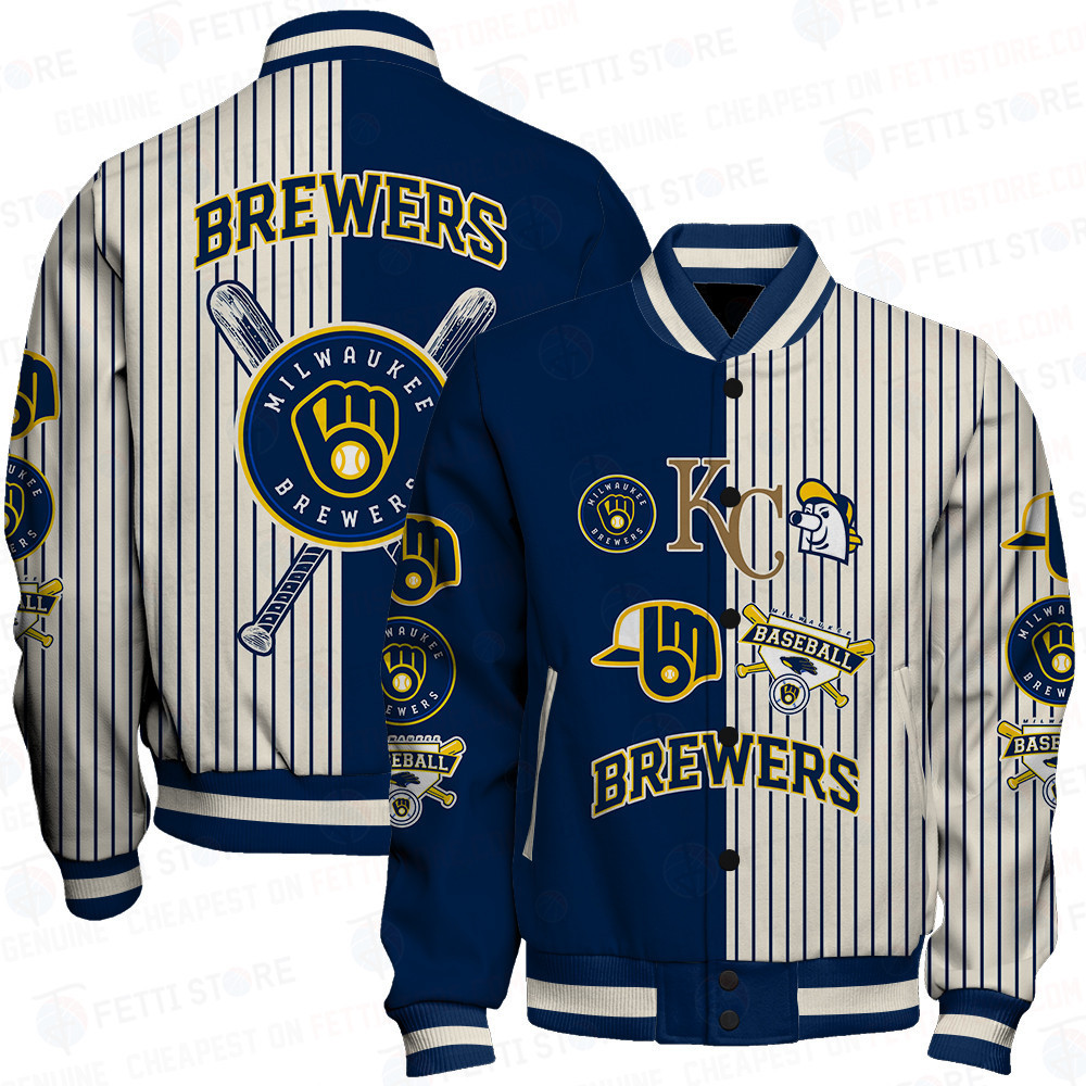 milwaukee brewers mlb pattern baseball varsity jacket baseball jacket all over print sh1 v3 g8kpr