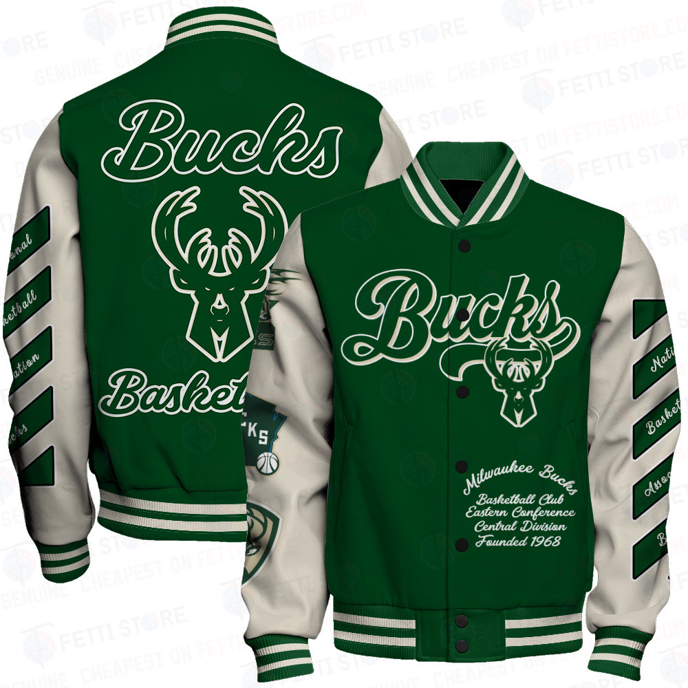 milwaukee bucks nba baseball varsity jacket baseball jacket all over print sfat v14 yx17a