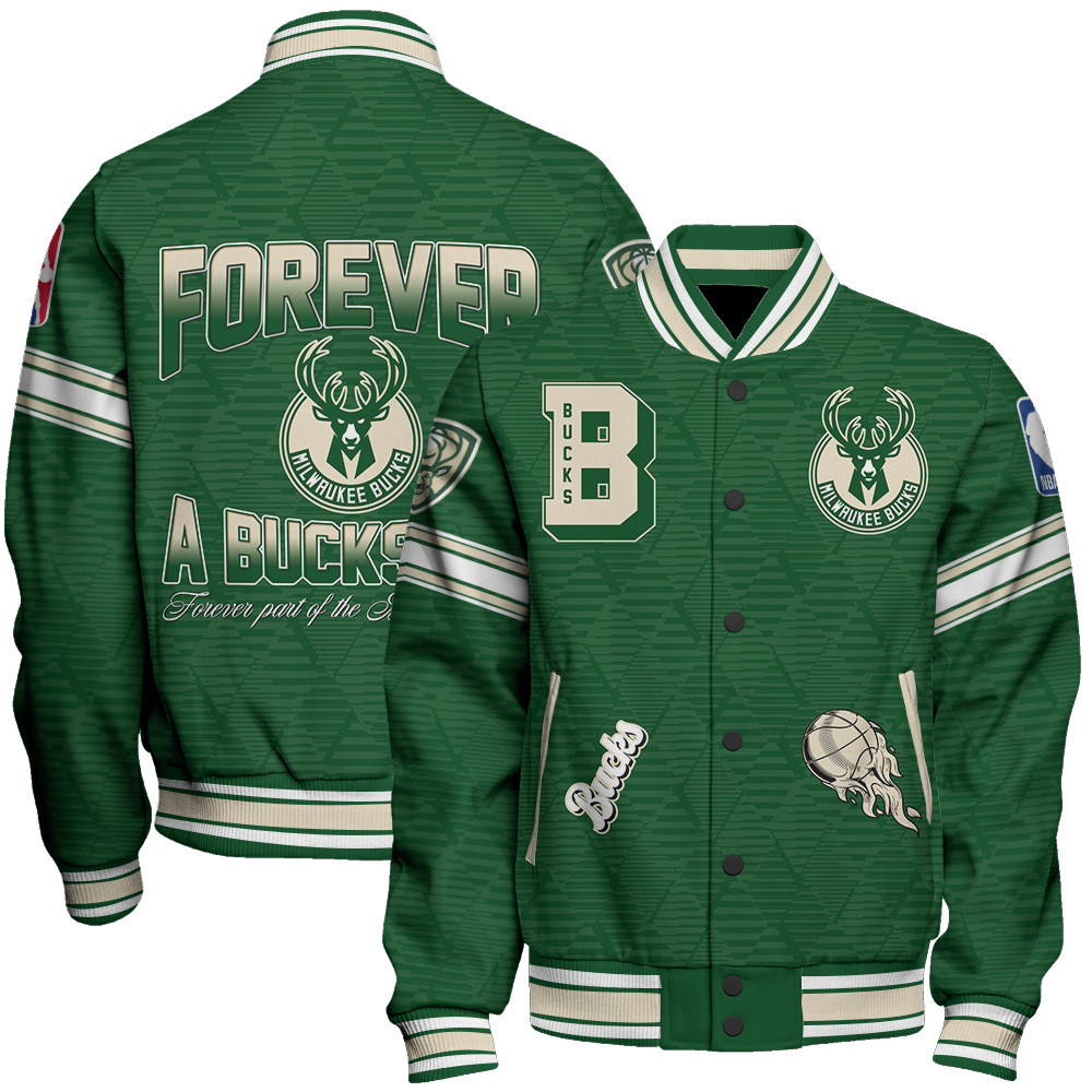 milwaukee bucks nba baseball varsity jacket baseball jacket all over print sfat v19 tqzko