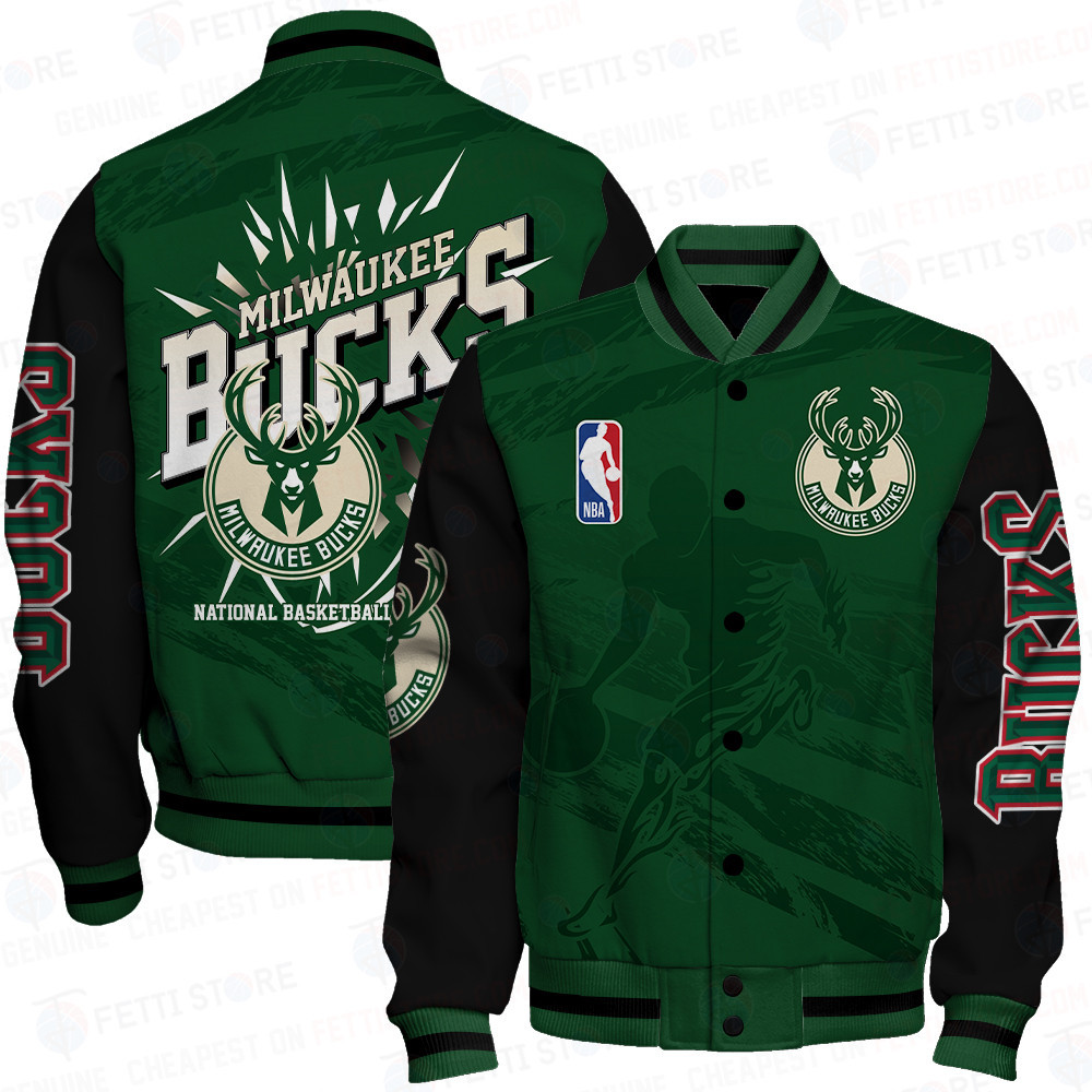 milwaukee bucks nba print baseball varsity jacket baseball jacket all over print sfat v27 2frnw