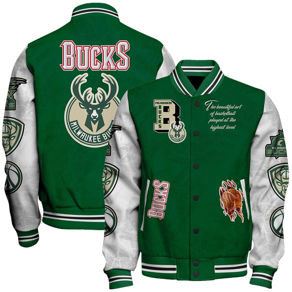 milwaukee bucks varsity jacket baseball jacket all over print wf cyyut